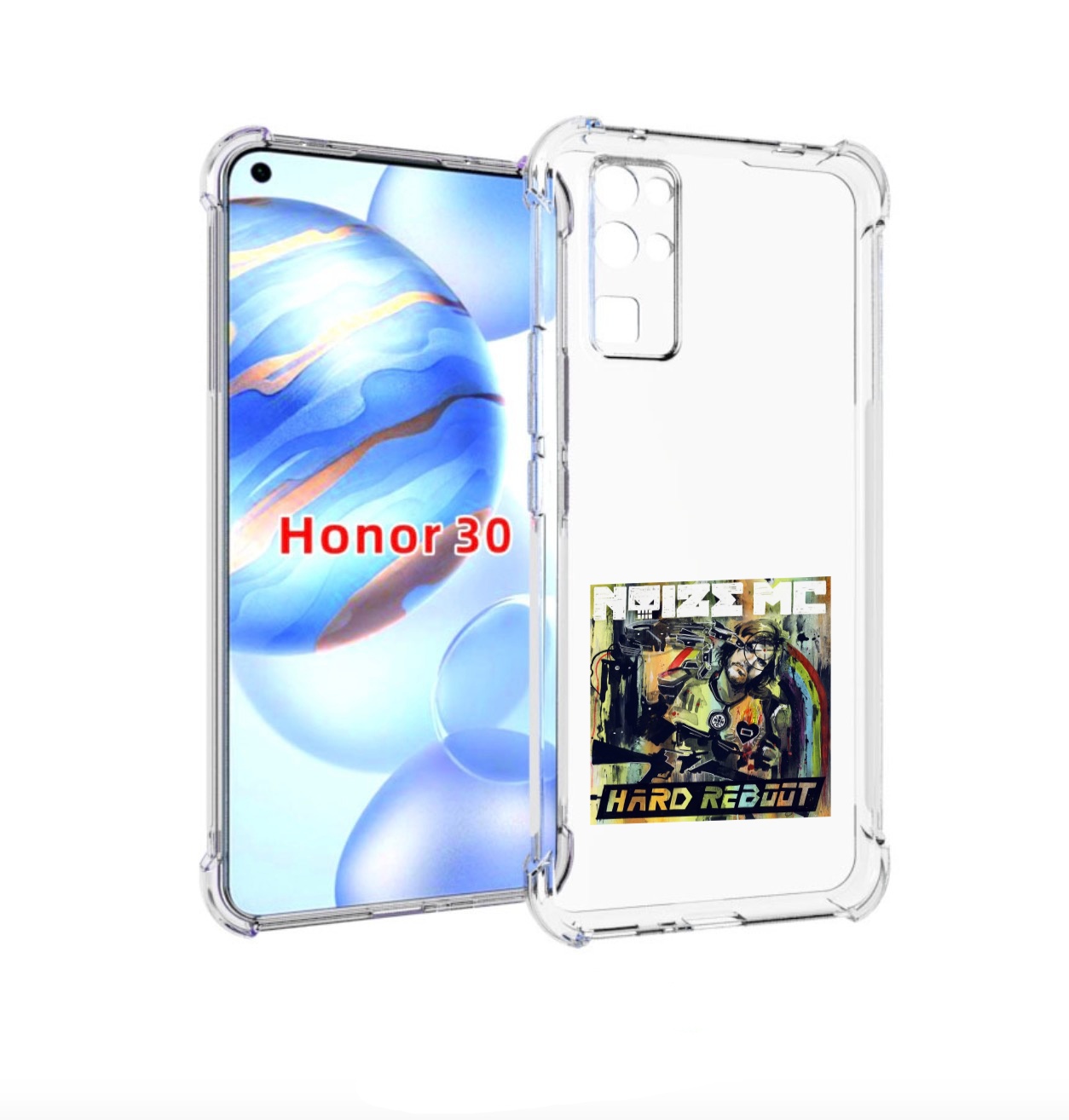 

Чехол бампер MyPads Hard Reboot Noize MC для Honor 30 (BMH-AN10), Прозрачный, Tocco