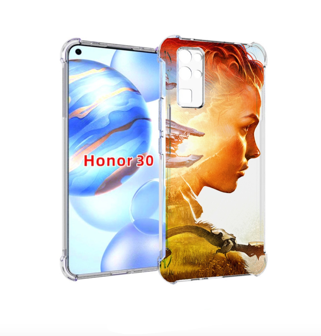 

Чехол бампер MyPads Horizon Zero Dawn art для Honor 30 (BMH-AN10, Прозрачный, Tocco