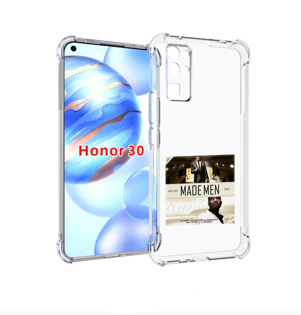 

Чехол бампер MyPads Kanye West & Drake - Made Men для Honor 30 (, Прозрачный, Tocco