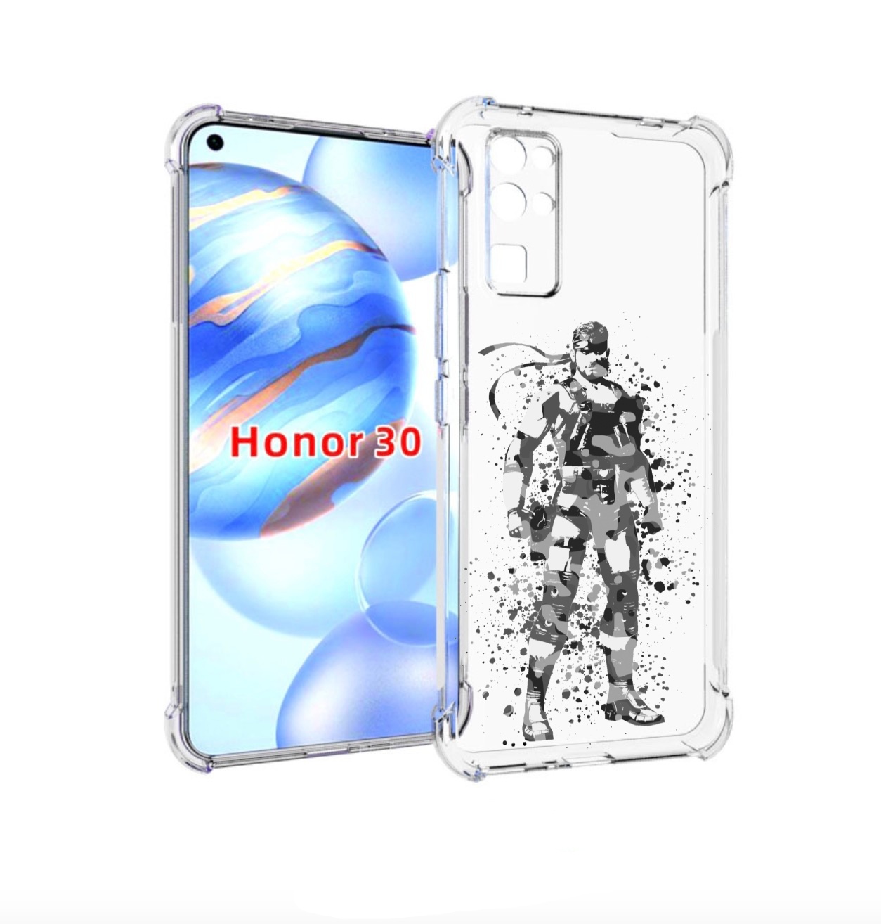 

Чехол бампер MyPads Metal Gear Solid Snakes для Honor 30 (BMH-AN, Прозрачный, Tocco