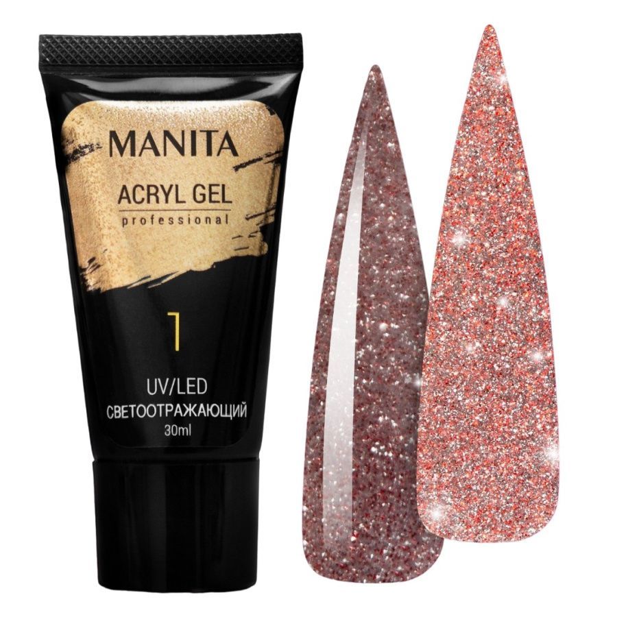 

Акриловый гель для ногтей Manita Professional светоотражающий №01 15 мл, kr-22599