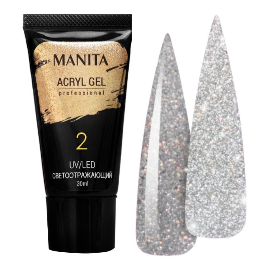 

Акриловый гель для ногтей Manita Professional светоотражающий №02 30 мл, kr-22602