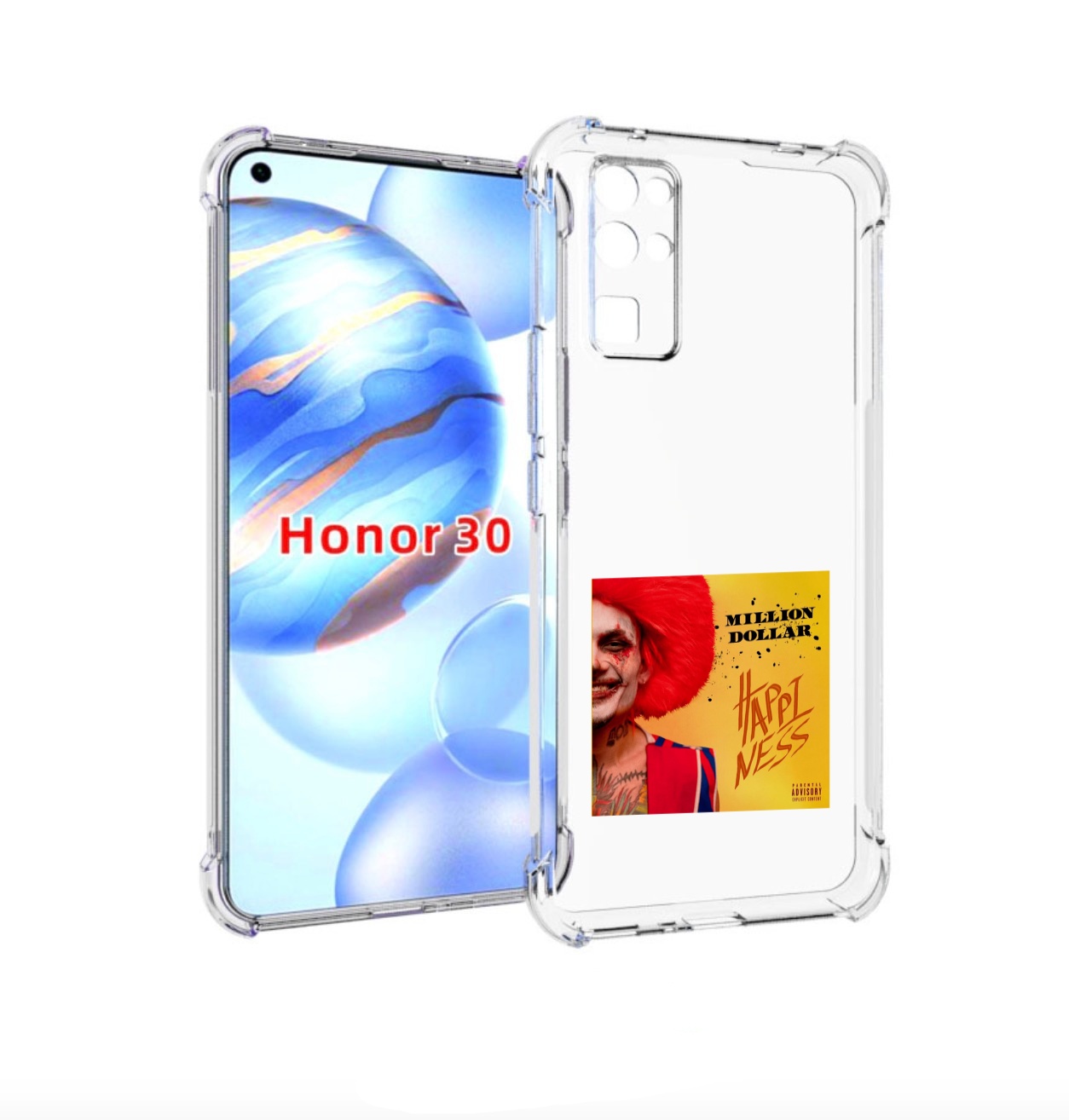 

Чехол бампер MyPads Million Dollar, Happiness Morgenshtern для H, Прозрачный, Tocco