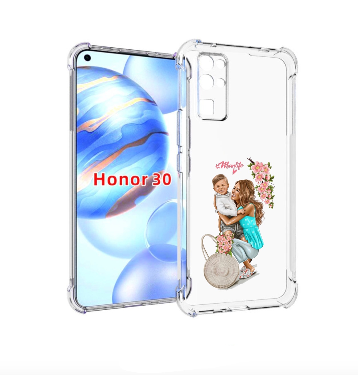 

Чехол бампер MyPads Momlife для Honor 30 (BMH-AN10) противоударный, Прозрачный, Tocco