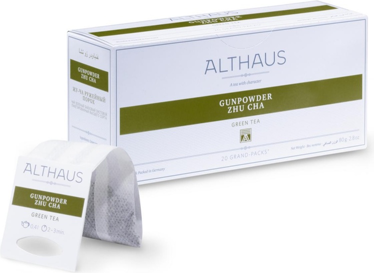 

Чай Althaus зеленый Gunpowder Zhu Cha Grand Pack, 20 шт./уп