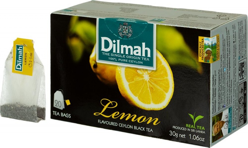 

Чай Dilmah Lemon, черный, с ароматом лимона, 20 пак.х1, 5г/уп