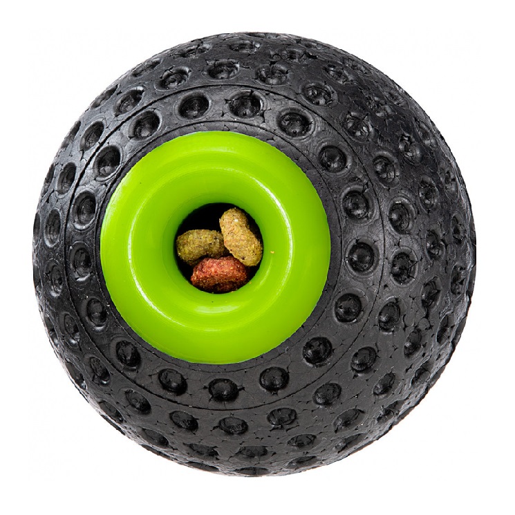 Игрушка для собак Ferplast Chewa Boing Medium Мяч-диспенсер жевательный, черный,, 6.3 см