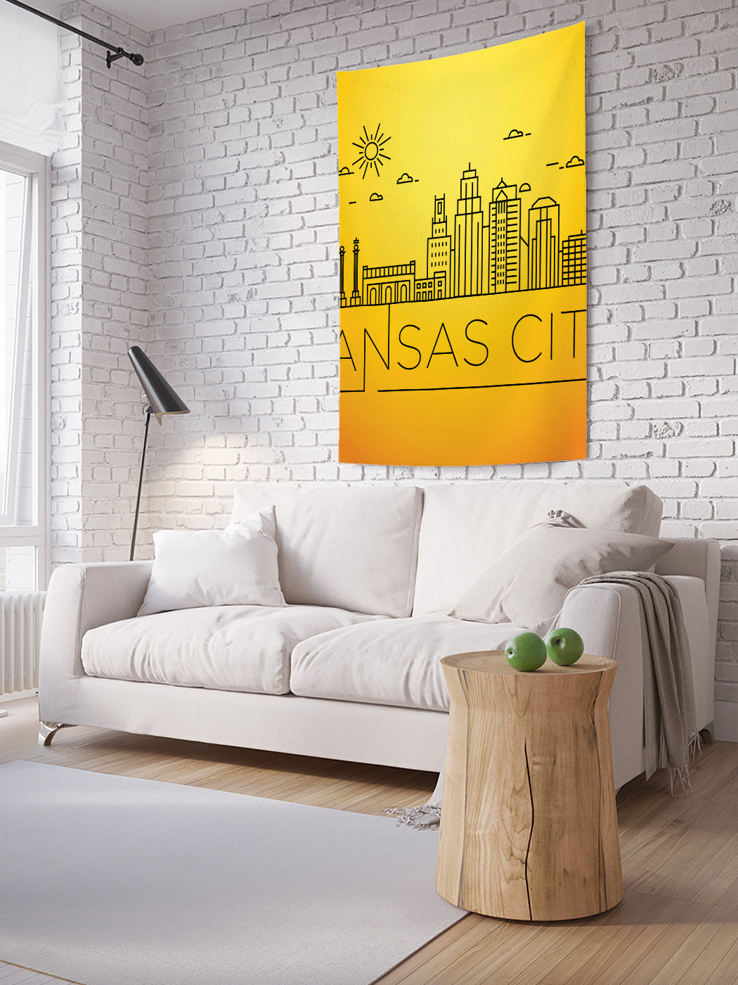

Вертикальное фотопанно на стену JoyArty Канзас на закате 150x200 см, Канзас на закате