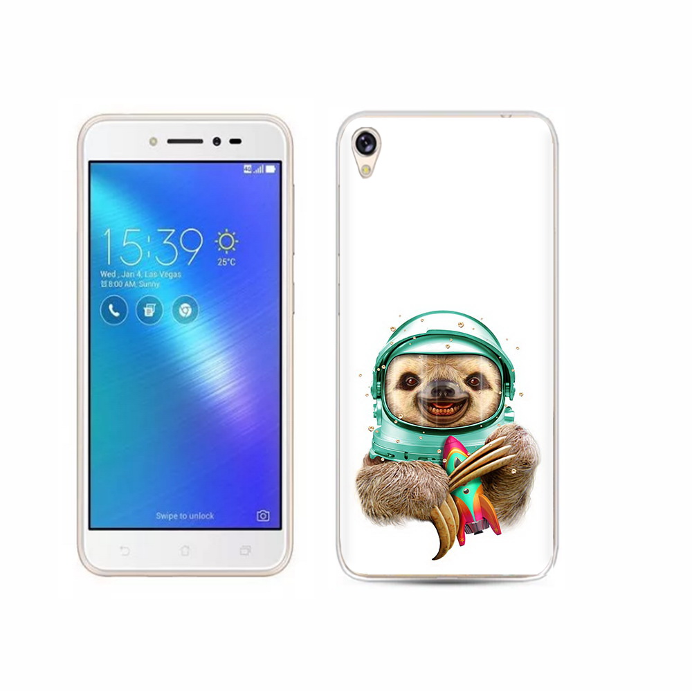 

Чехол MyPads Tocco для Asus ZenFone Live (ZB501KL) Ленивец астронавт, Прозрачный, Tocco