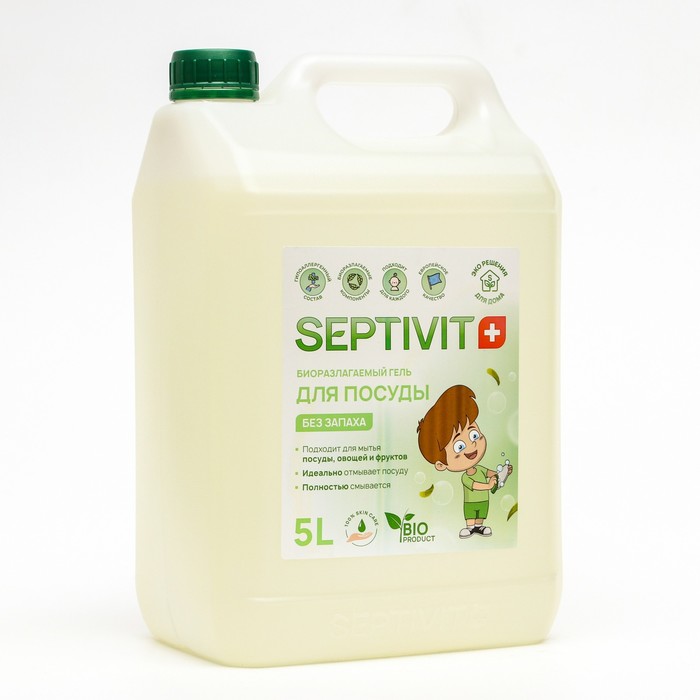 

Гель для посуды SEPTIVIT "Без Запаха", 5 л