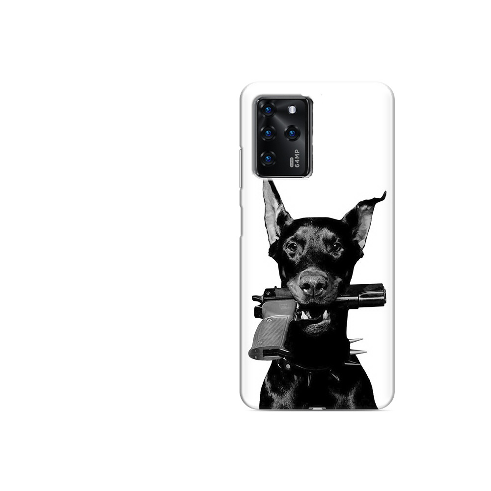 Чехол MyPads Tocco для ZTE Blade V30 Vita доберман с пистолетом (PT224728.460.331)