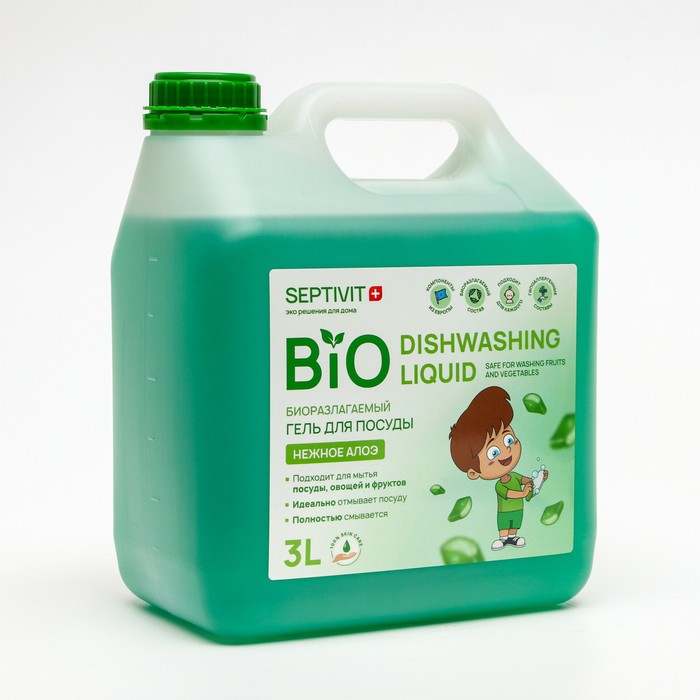 

Гель для посуды SEPTIVIT "Нежное алоэ", 3 л