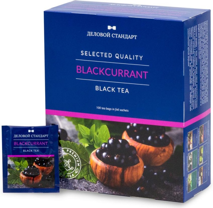 Чай Деловой Стандарт blackcurrant черн. 100 пак x 1, 8гр/уп