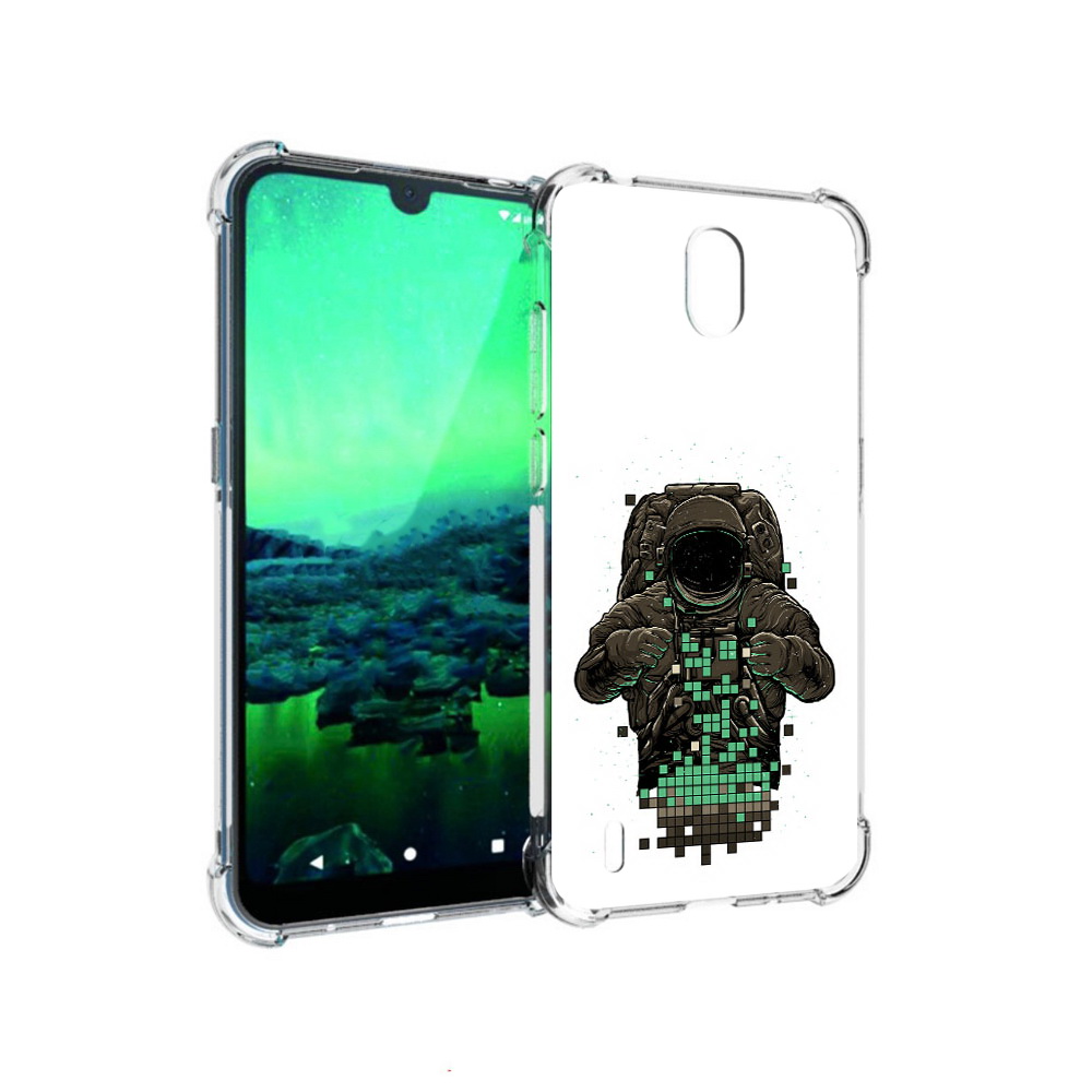 

Чехол MyPads Tocco для Nokia 1.3 космонавт с пикселями (PT227048.104.394), Прозрачный, Tocco