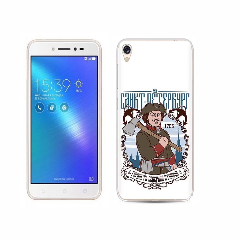 

Чехол MyPads Tocco для Asus ZenFone Live (ZB501KL) Петр первый, Прозрачный, Tocco