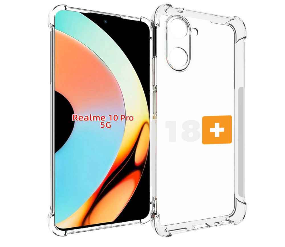 

Чехол бампер MyPads 18+ для Realme 10 Pro противоударный, Прозрачный, Tocco