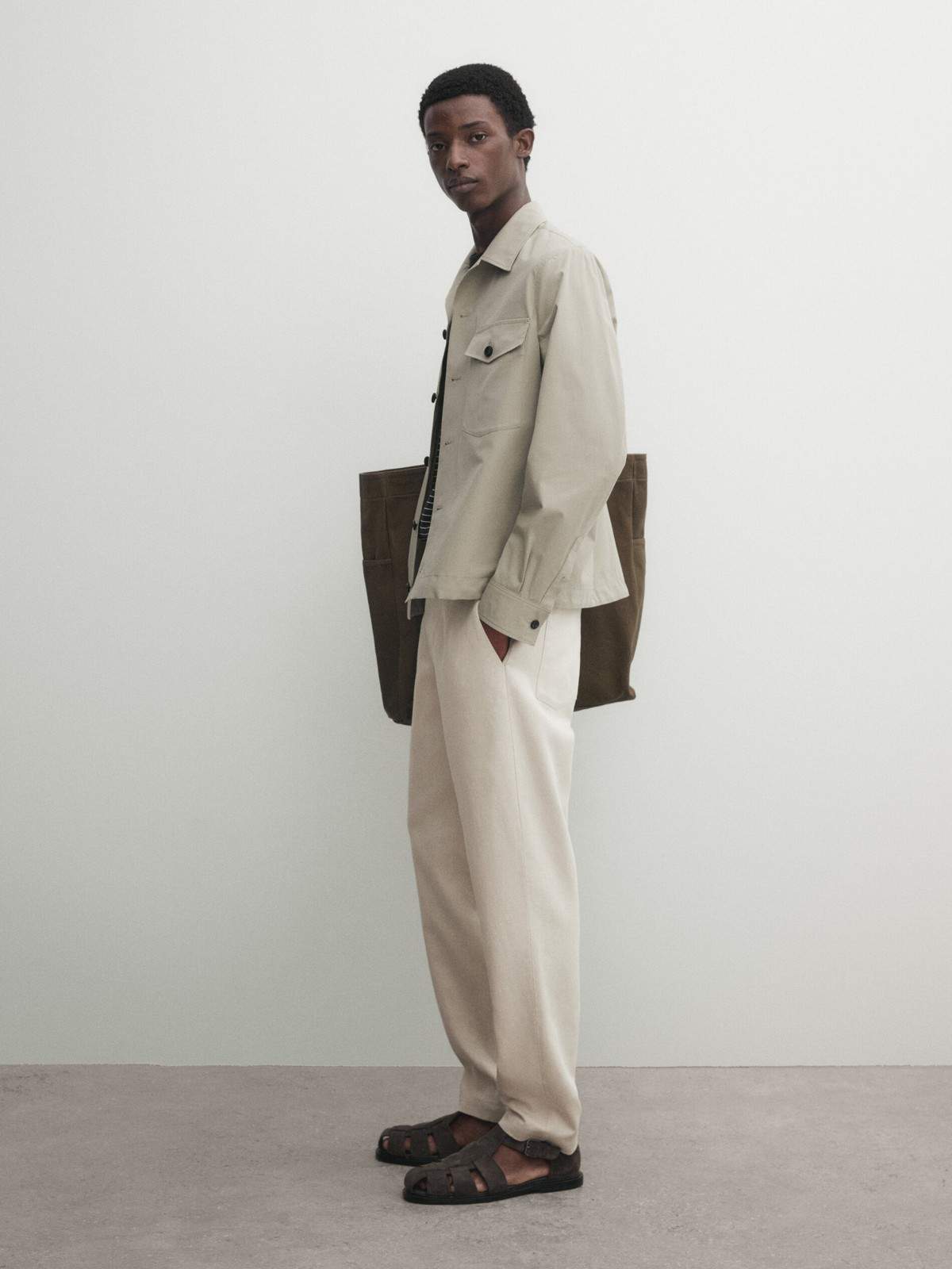 

Брюки мужские Massimo Dutti 0014/014-I2024 бежевые 38, Бежевый, 0014/014-I2024