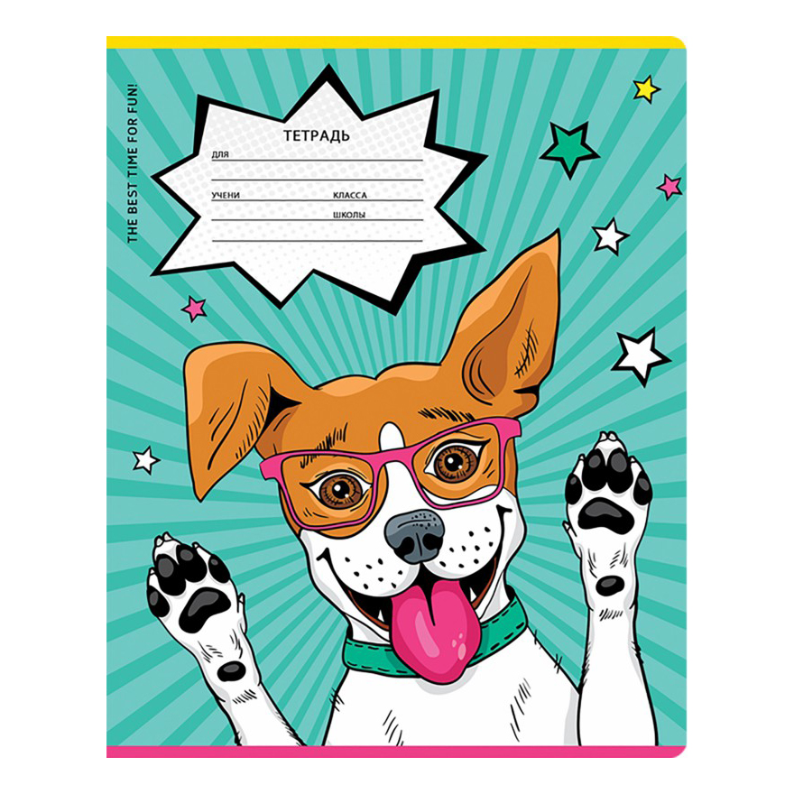 

Тетрадь общая ArtSpace Comic animals 12 листов А5 на скрепке в клетку с полями