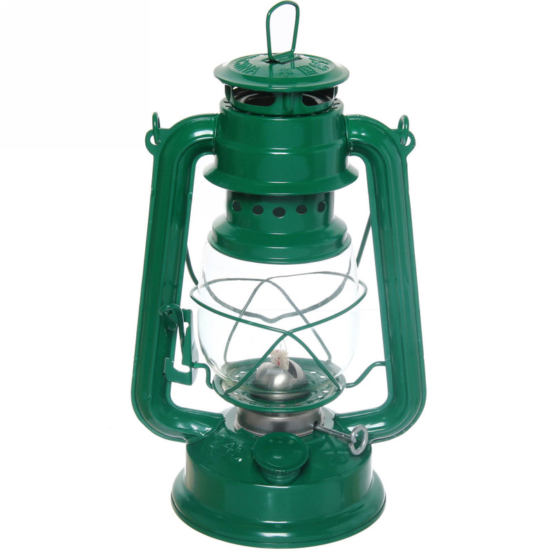 Лампа керосиновая ДоброСад Винтаж 28см 280мл переносная цвет зеленый