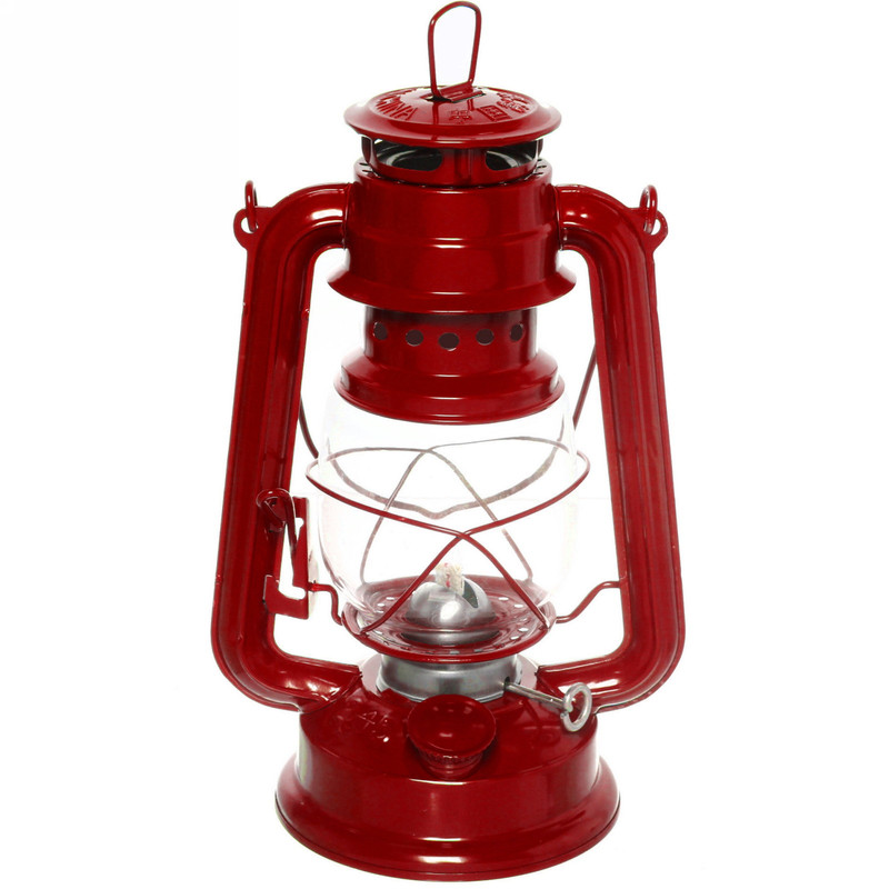 фото Лампа керосиновая добросад винтаж 31см 330мл переносная цвет красный
