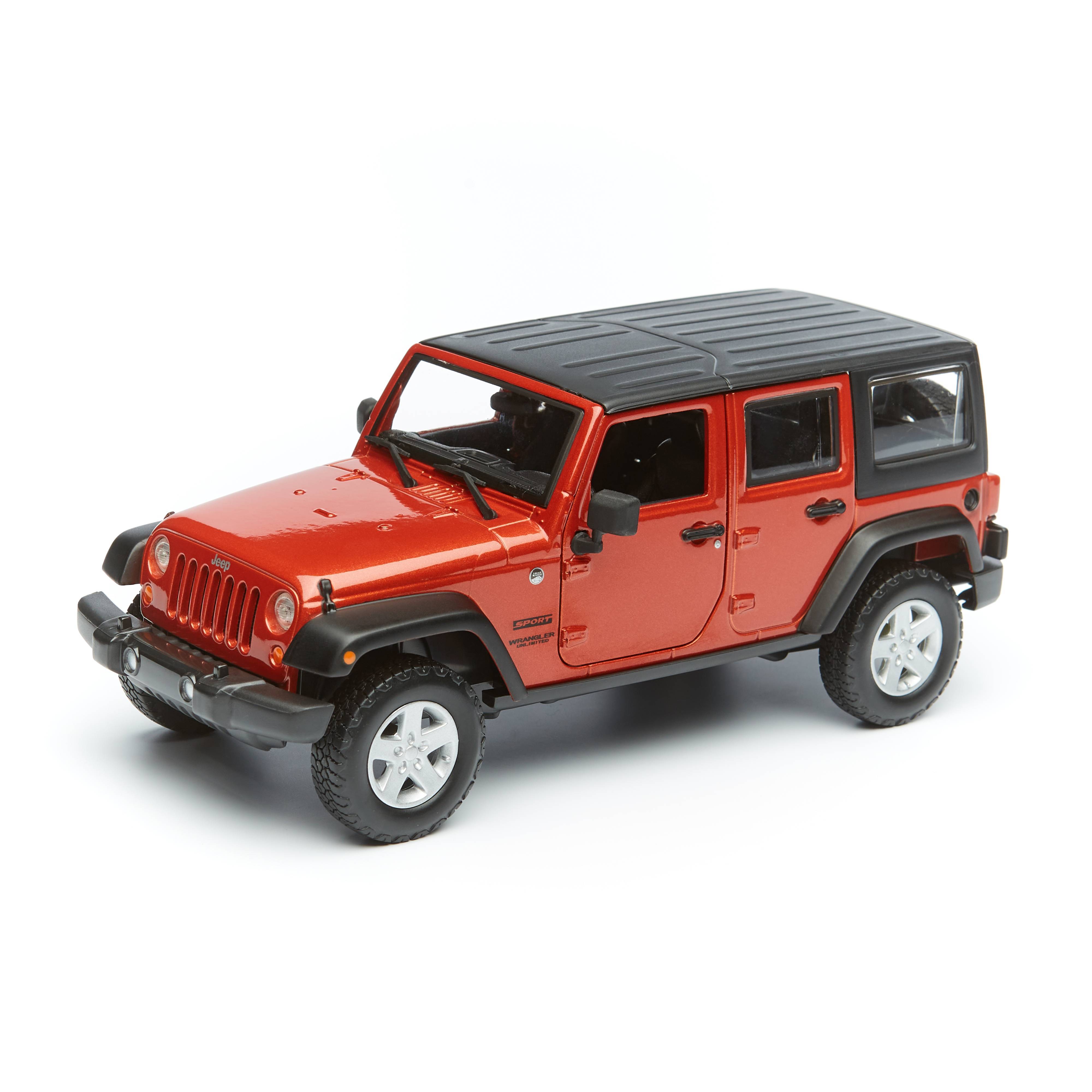 фото Maisto машинка металлическая jeep wrangler unlimited 2015, 1:24, красный 31268