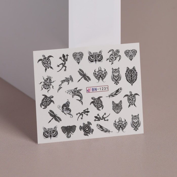 

Слайдер - дизайн для ногтей «Tatoo print»