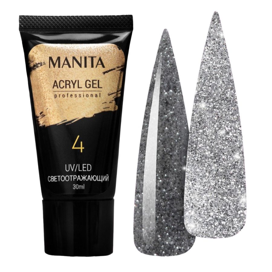 

Акриловый гель для ногтей Manita Professional светоотражающий №04 30 мл, kr-22606