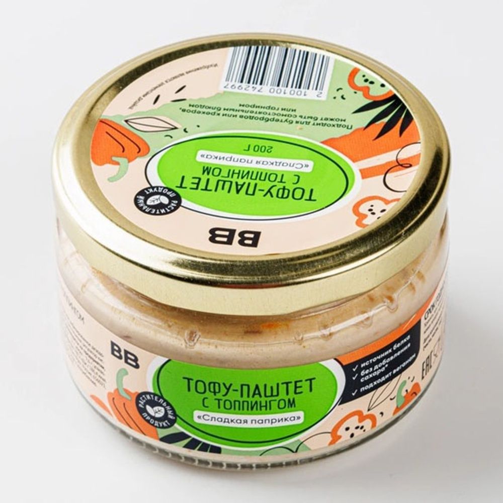 

Тофу-паштет ВкусВилл с топпингом Сладкая паприка 200 г