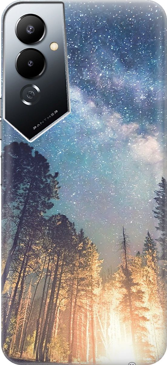 

Силиконовый чехол на Tecno Pova 4 с принтом "Млечный путь", Синий;черный, 158044