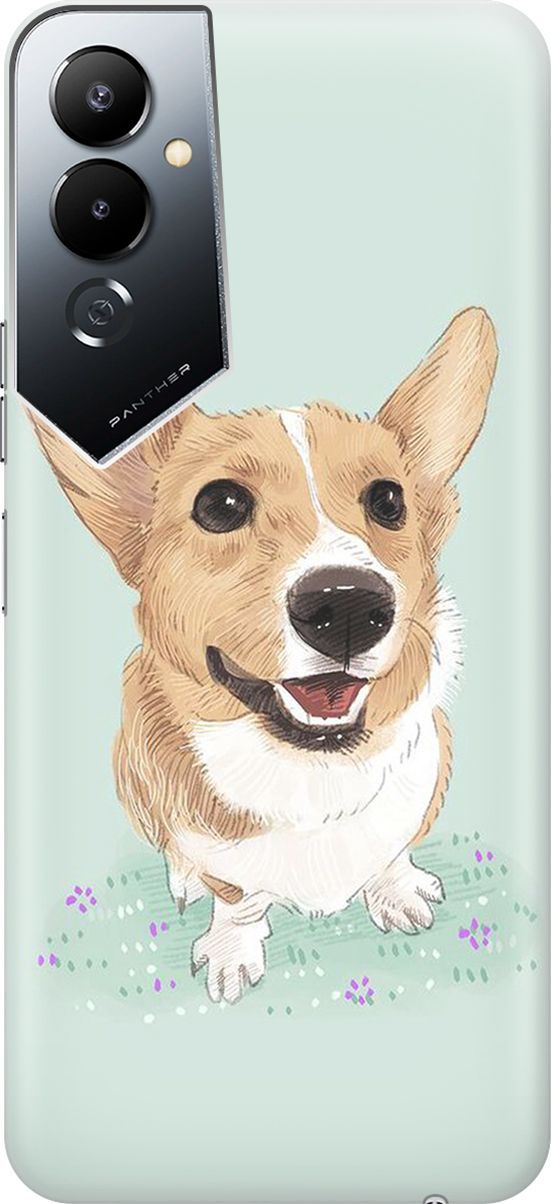 

Силиконовый чехол на Tecno Pova 4 с принтом "Корги", Белый;зеленый, 158041