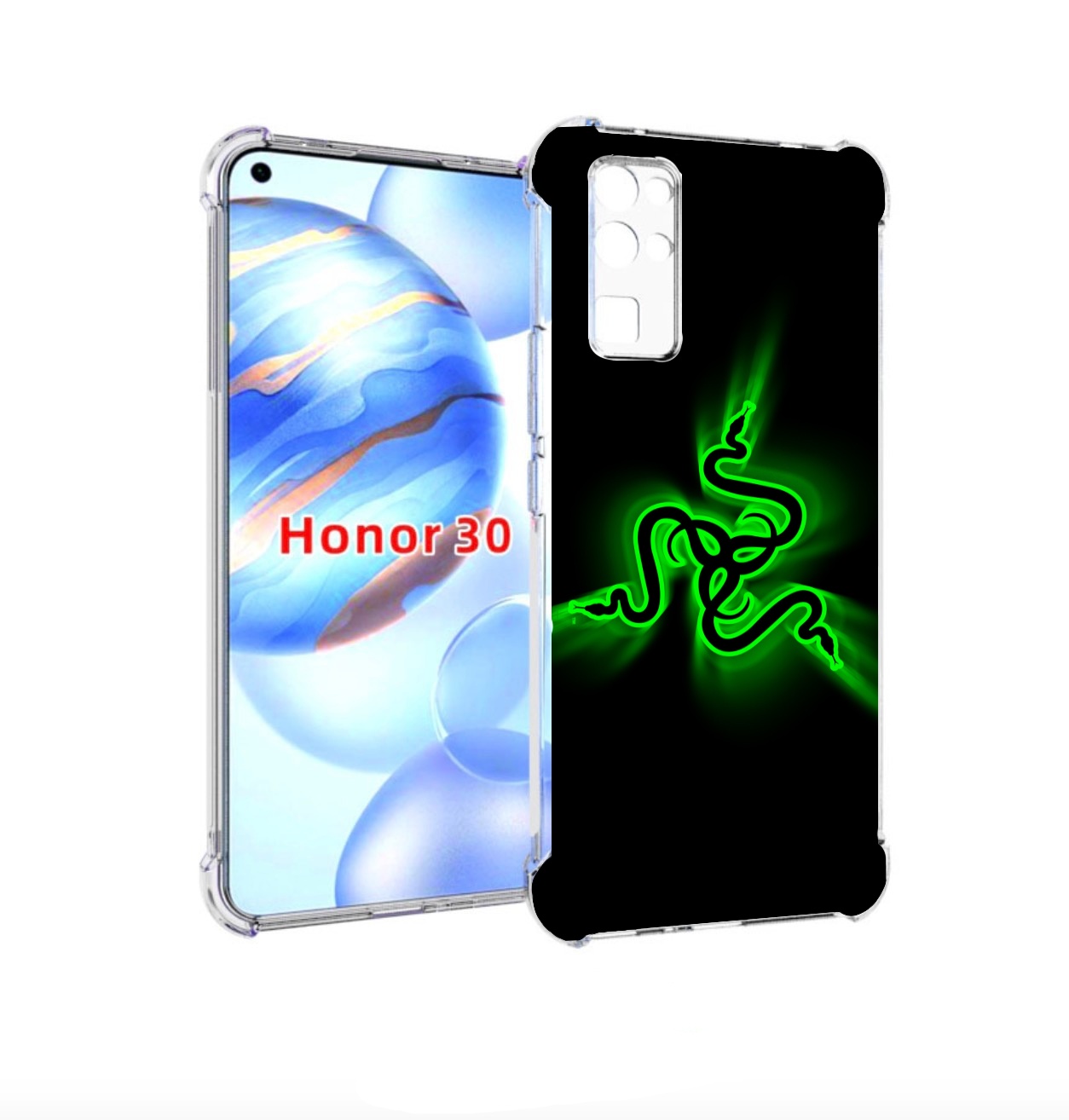 Чехол бампер MyPads Razer для Honor 30 (BMH-AN10) противоударный