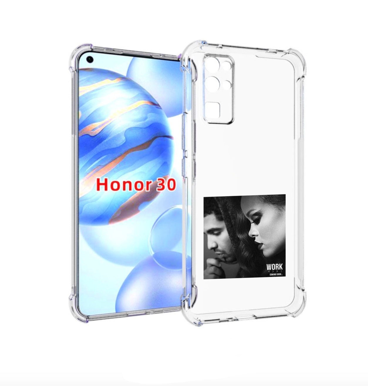 Чехол бампер MyPads Rihanna feat для Honor 30 (BMH-AN10) противо