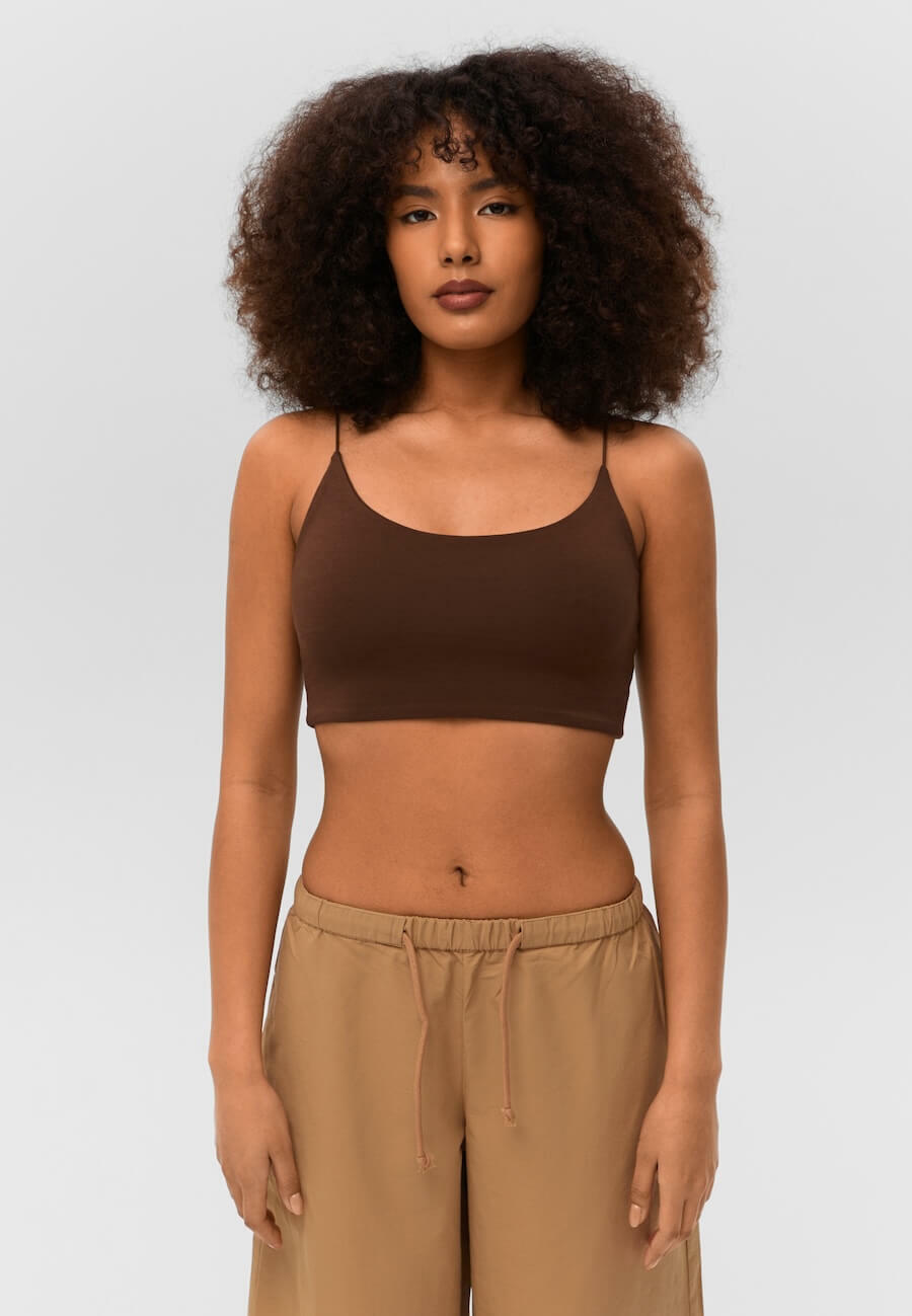 

Топ женский Feelz Basics Zero коричневый S, Basics Zero