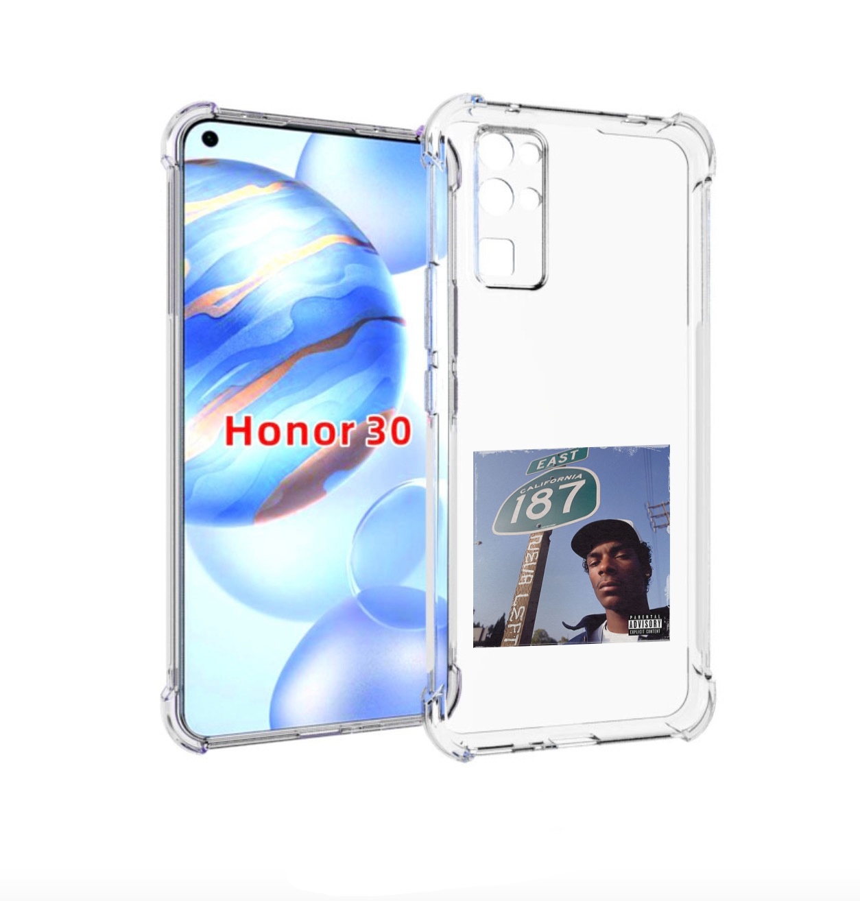 

Чехол Бампер Mypads Snoop Dogg Neva Left Для Honor 30 (Bmh-An10), Прозрачный, Tocco