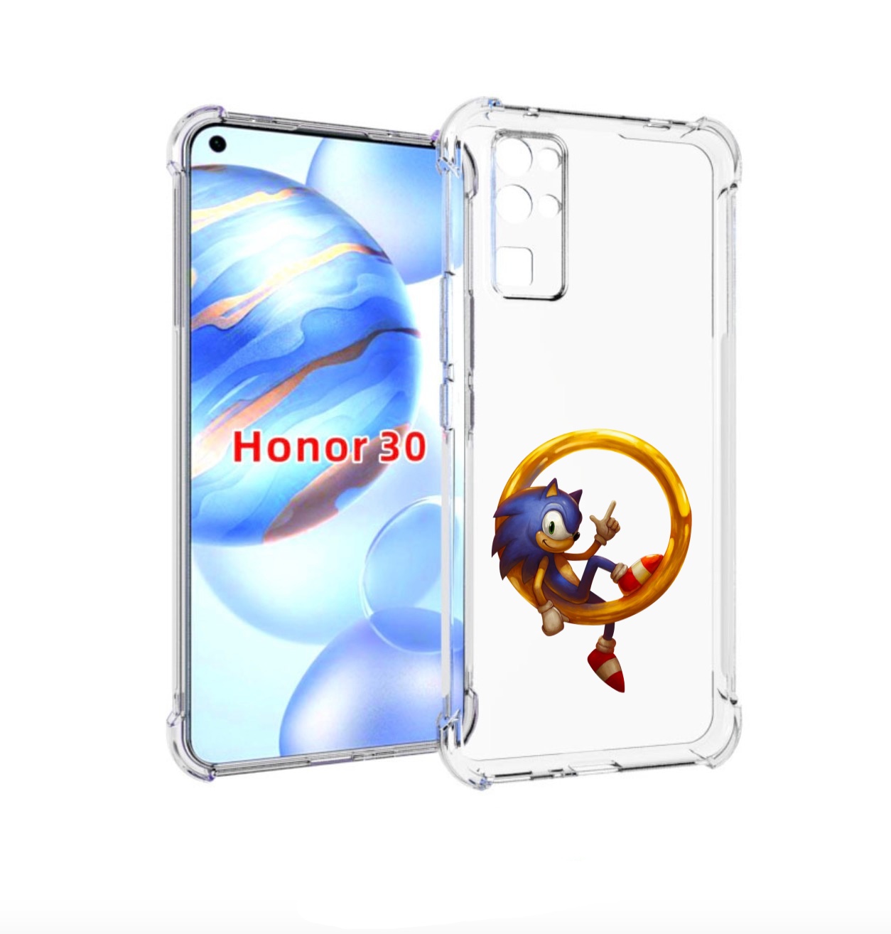 Чехол бампер MyPads Sonic-R для Honor 30 (BMH-AN10) противоударный