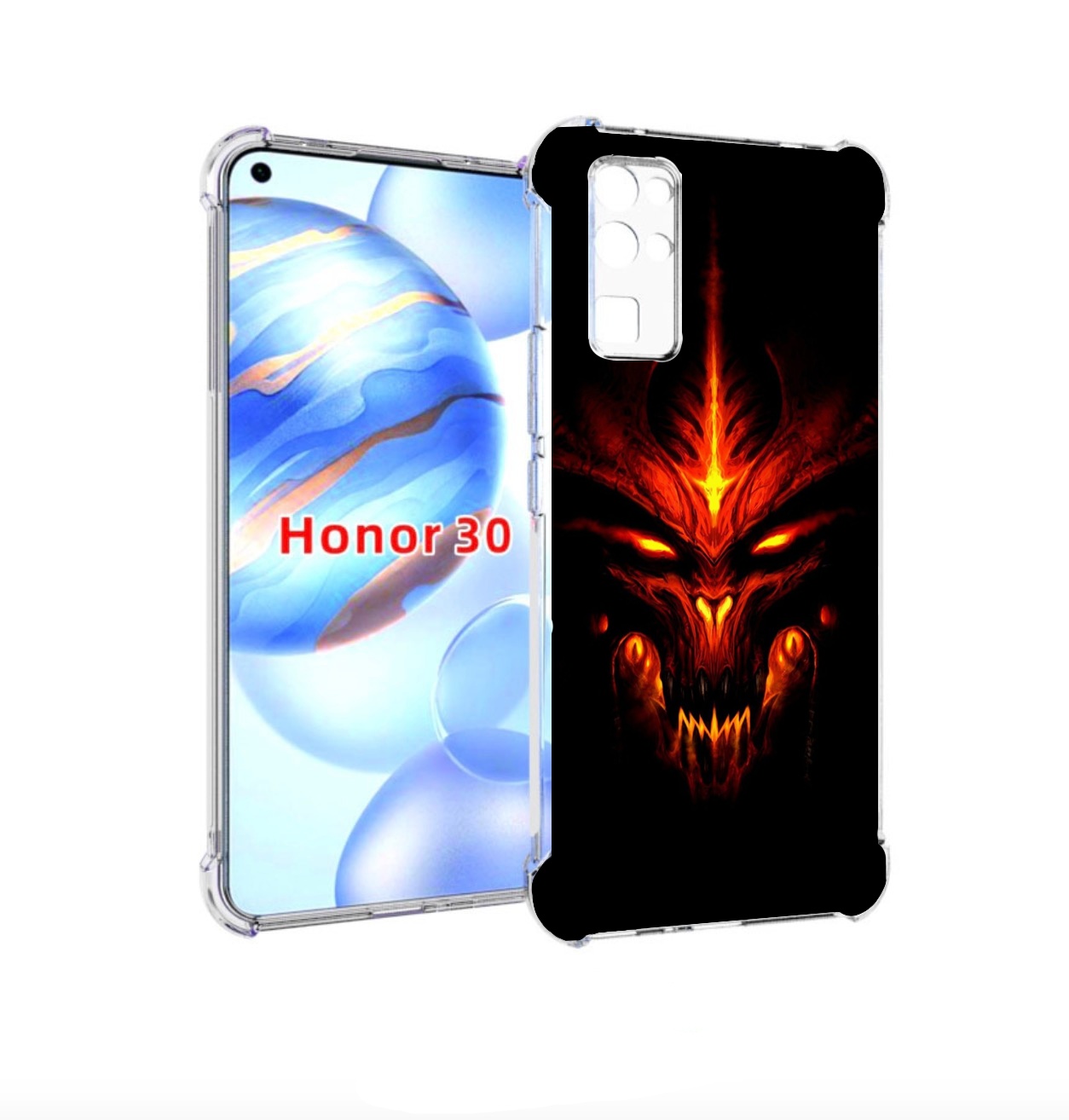 

Чехол бампер MyPads diablo-3-диабло для Honor 30 (BMH-AN10) прот, Прозрачный, Tocco