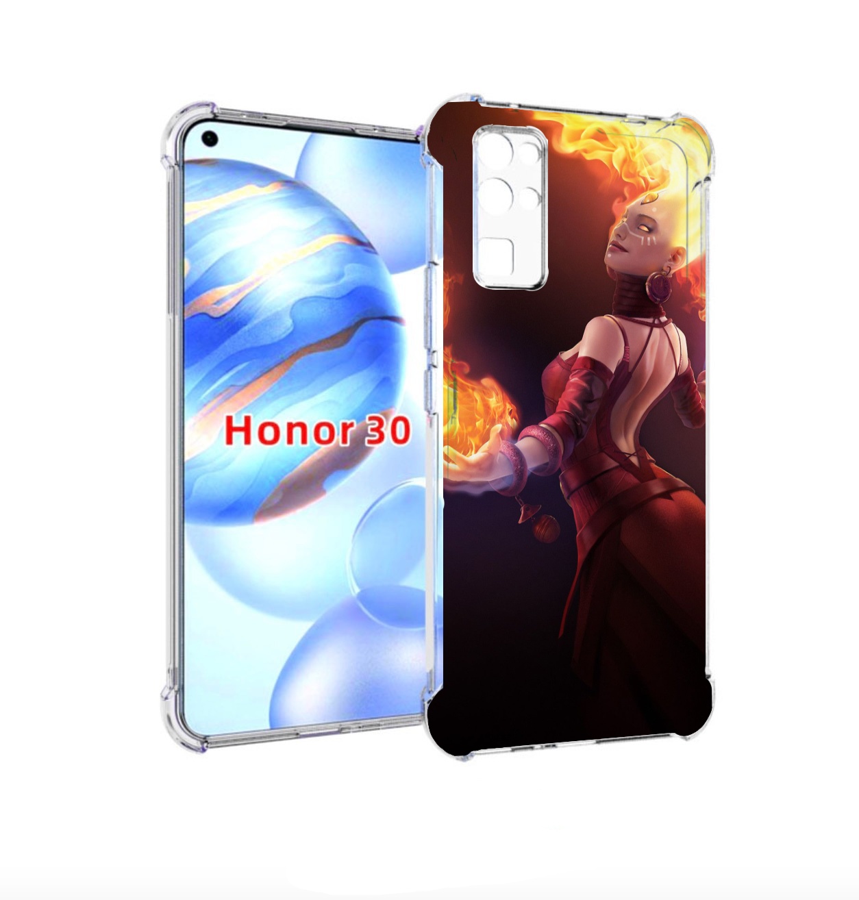 

Чехол бампер MyPads dota 2 Lina для Honor 30 (BMH-AN10) противоу, Прозрачный, Tocco