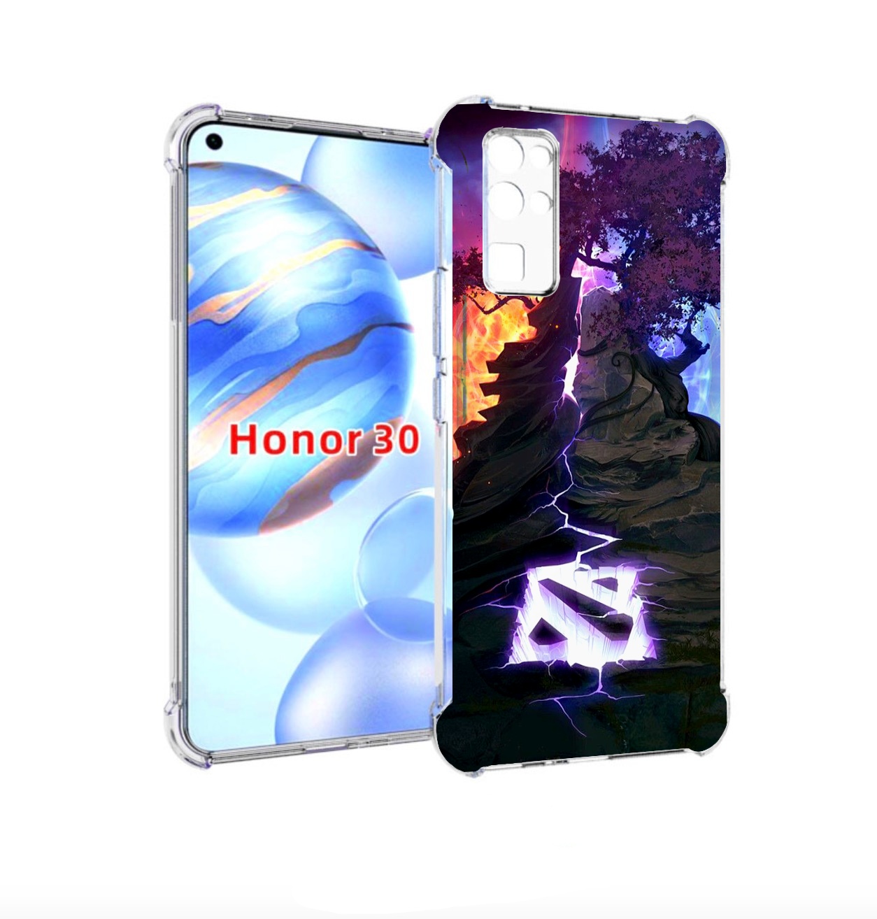 

Чехол бампер MyPads dota 2 логотип для Honor 30 (BMH-AN10) проти, Прозрачный, Tocco
