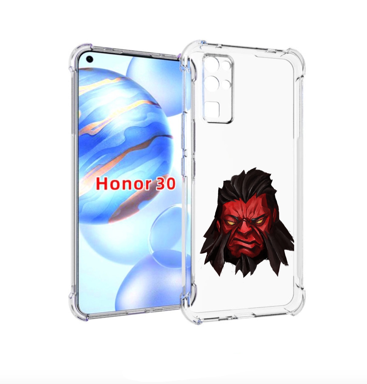 

Чехол бампер MyPads dota-2-axe для Honor 30 (BMH-AN10) противоуд, Прозрачный, Tocco