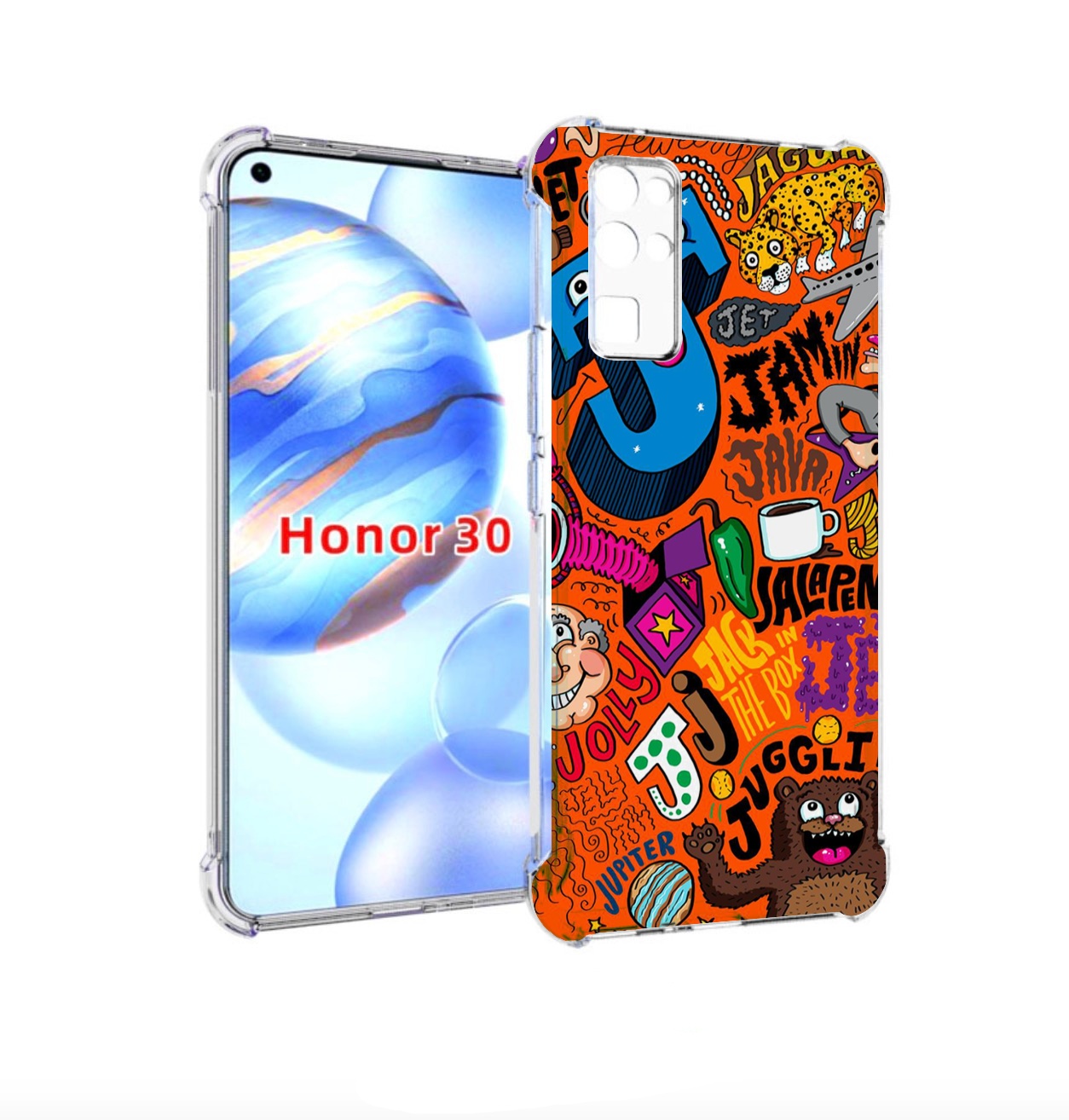 

Чехол бампер MyPads funky-decor для Honor 30 (BMH-AN10) противоу, Прозрачный, Tocco