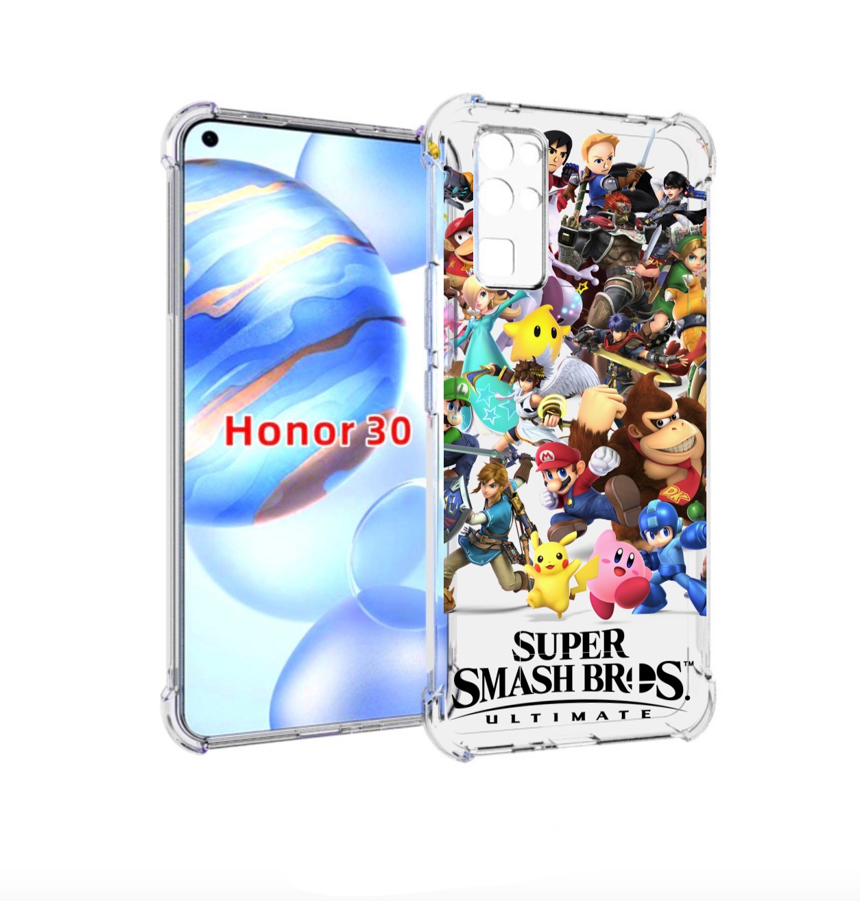 

Чехол бампер MyPads Super Smash Bros для Honor 30 (BMH-AN10) про, Прозрачный, Tocco