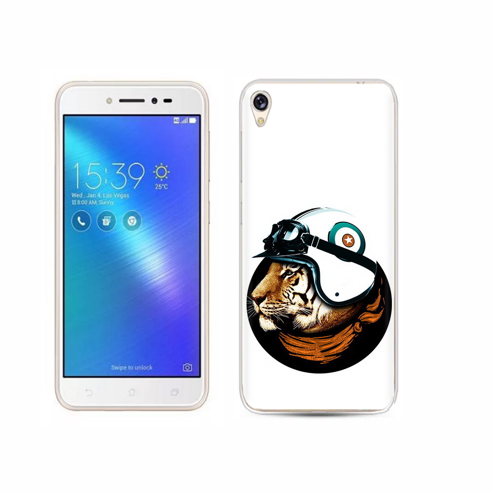 

Чехол MyPads Tocco для Asus ZenFone Live (ZB501KL) Тигр в шлеме, Прозрачный, Tocco