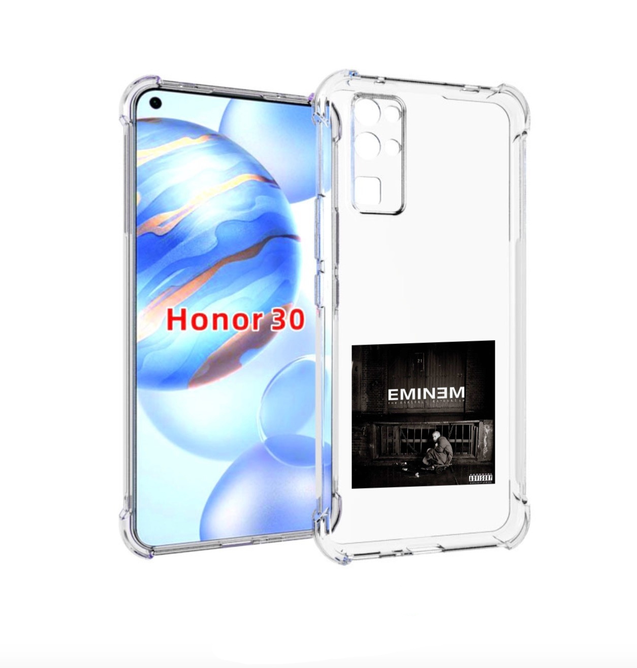 

Чехол Бампер Mypads The Marshall Mathers Lp Для Honor 30 (Bmh-An, Прозрачный, Tocco