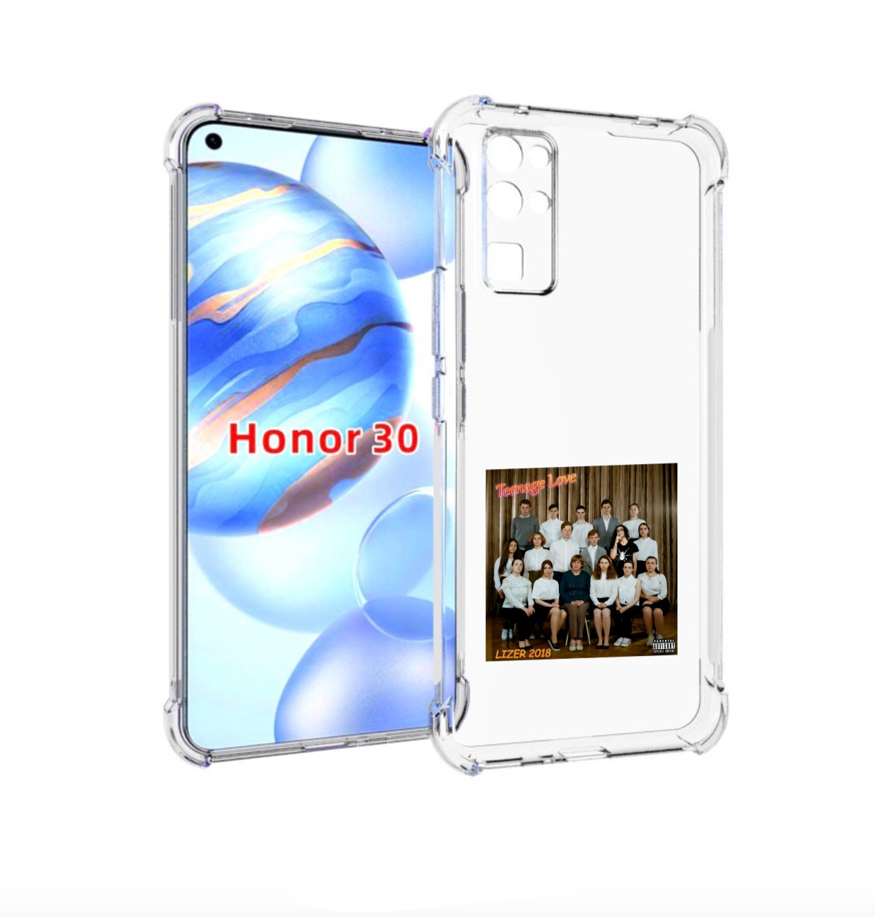 

Чехол бампер MyPads Teenage Love LIZER для Honor 30 (BMH-AN10) п, Прозрачный, Tocco