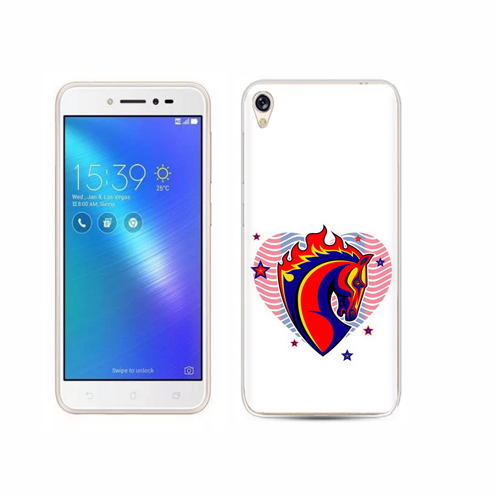 

Чехол MyPads Tocco для Asus ZenFone Live (ZB501KL) ФК ЦСЛ Лошадь, Прозрачный, Tocco