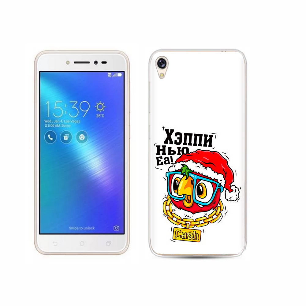 

Чехол MyPads Tocco для Asus ZenFone Live (ZB501KL) Хэппи нью еа, Прозрачный, Tocco