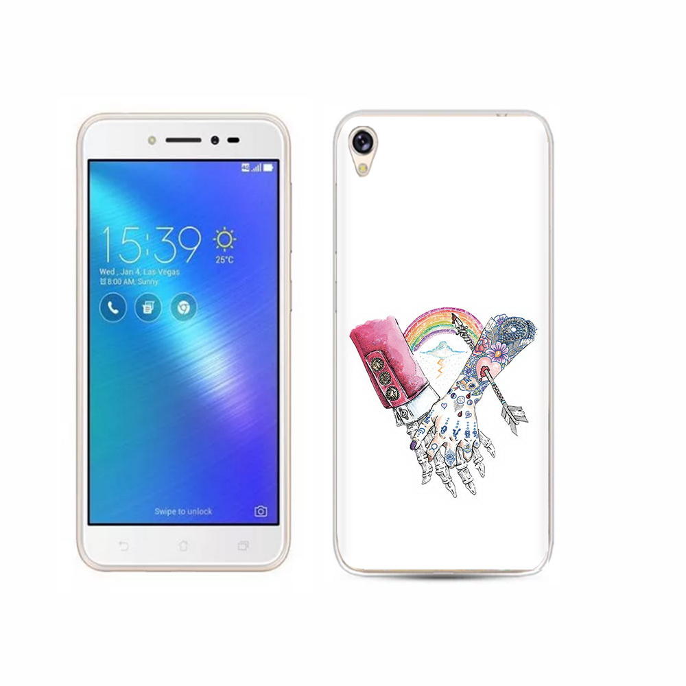 

Чехол MyPads Tocco для Asus ZenFone Live (ZB501KL) абстракция руки в татуировках, Прозрачный, Tocco