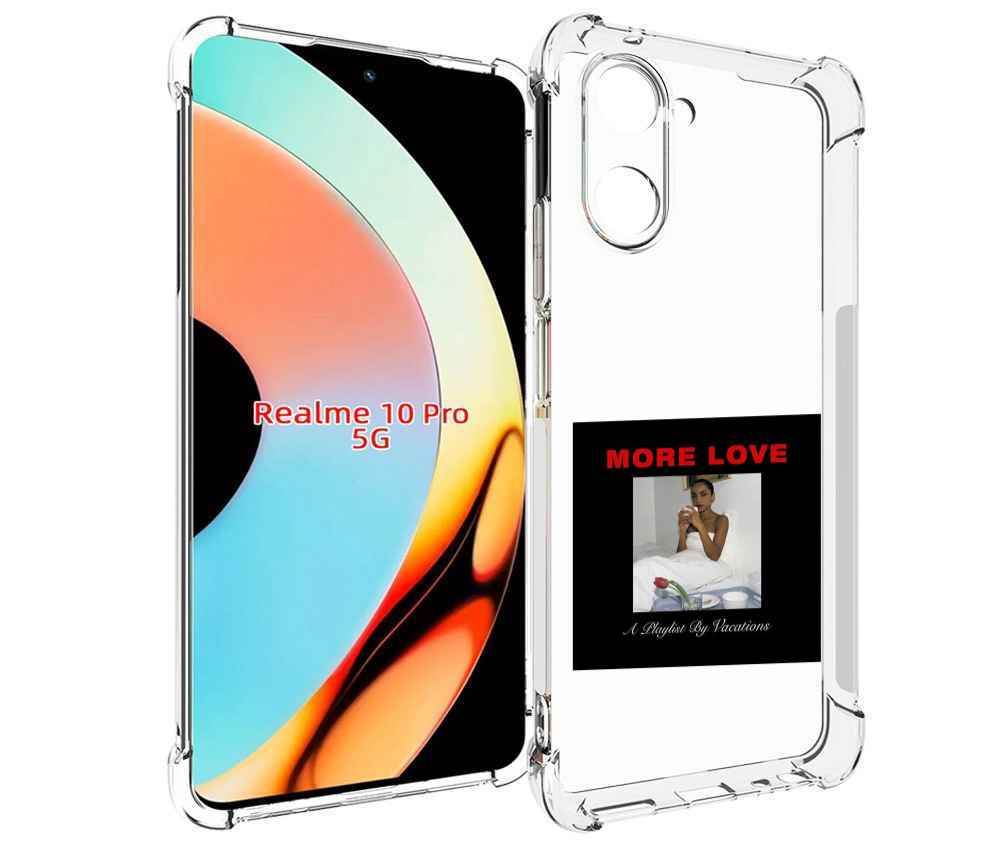 

Чехол бампер MyPads Drake & Sade - More Love для Realme 10 Pro п..., Прозрачный, Tocco