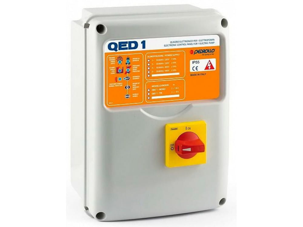 

Пульт управления QED 1-TRI/3 для трёхфазных фекальных насосов Pedrollo