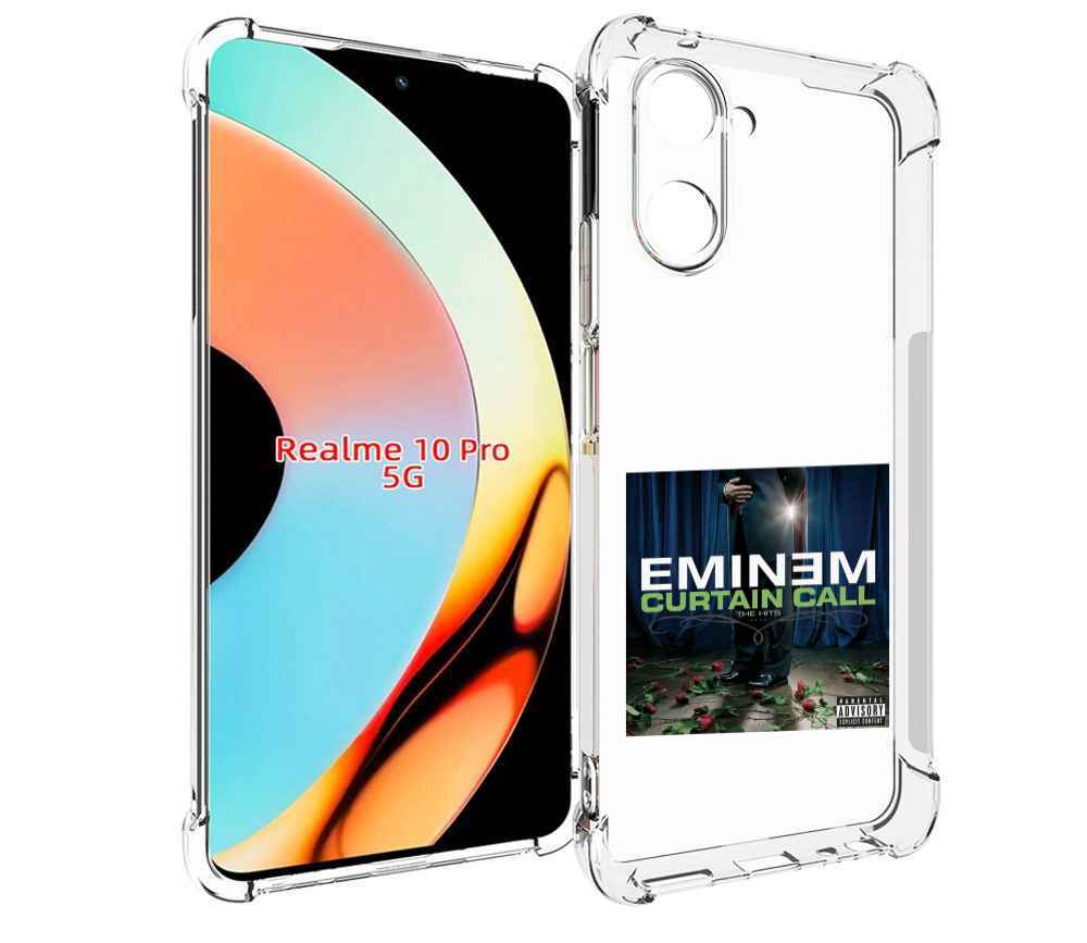 

Чехол бампер MyPads Eminem CURTAIN CALL, THE HITS для Realme 10 ..., Прозрачный, Tocco